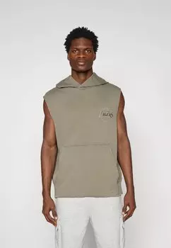 Толстовка с капюшоном NBA LOS ANGELES LAKERS WASHED SLEEVELESS HOODIE - Club wear New Era, серый