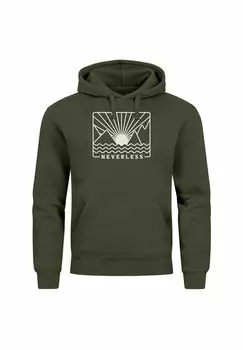 Толстовка с капюшоном Neverless, оливковый