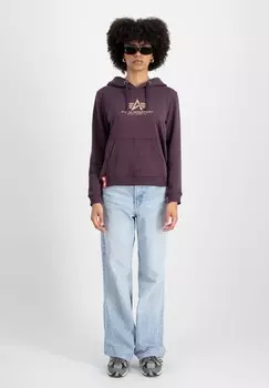 Толстовка с капюшоном NEW BASIC Alpha Industries, фиолетовый