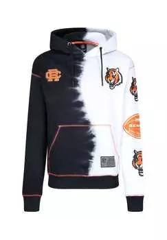 Толстовка с капюшоном NFL Bengals с эффектом чернильного крашения в классическом дизайне Re:Covered, черный