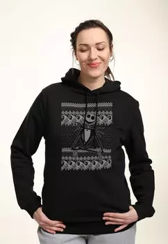 Толстовка с капюшоном NIGHTMARE BEFORE CHRISTMAS JACK INTARSIA Disney, черный