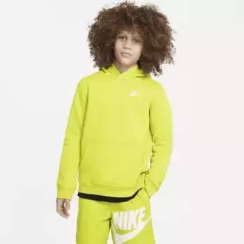 Толстовка с капюшоном Nike Sportswear "Club Big Kids' Pullover Hoodie", зеленый