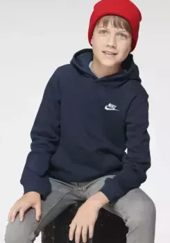 Толстовка с капюшоном Nike Sportswear "Club Big Kids' Pullover Hoodie", синий