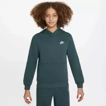 Толстовка с капюшоном Nike Sportswear "CLUB FLEECE BIG KID'S PULLOVER HOODIE", белый