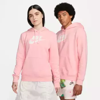 Толстовка с капюшоном Nike Sportswear "Club Fleece Women's Logo Pullover Hoodie", цвет Med Soft Pink/White