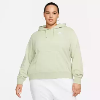 Толстовка с капюшоном Nike Sportswear "CLUB FLEECE WOMEN'S PULLOVER HOODIE (PLUS SIZE)", белый