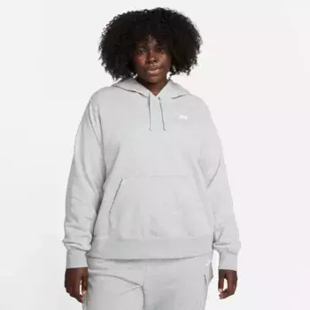 Толстовка с капюшоном Nike Sportswear "CLUB FLEECE WOMEN'S PULLOVER HOODIE (PLUS SIZE)", белый