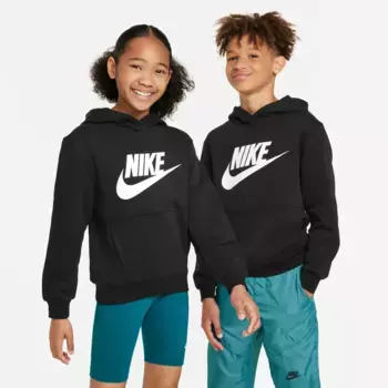 Толстовка с капюшоном Nike Sportswear "CLUB FLEECE BIG KIDS' HOODIE", белый