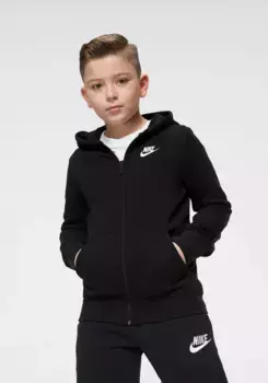 Толстовка с капюшоном Nike Sportswear "NSW HOODIE FZ CLUB - для детей", черный