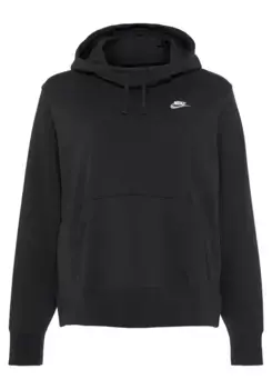 Толстовка с капюшоном Nike Sportswear "W NSW CLUB FLC FNL HOODIE PLUS", белый