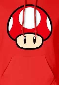 Толстовка с капюшоном NINTENDO SUPER MARIO POWER UP MUSHROOM Henry Tiger, красный