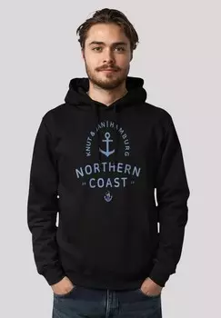 Толстовка с капюшоном NORDSEE KNUT JAN HAMBURG F4NT4STIC, черный