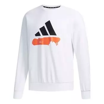 Толстовка с капюшоном o2 swt bos casual sports pullover белая Adidas, белый
