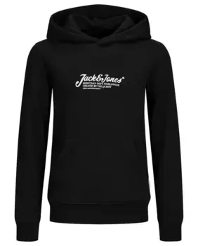 Толстовка с капюшоном обычного кроя для мальчиков Jack & Jones, чёрный