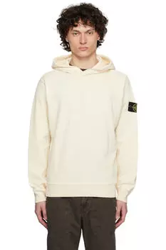 Толстовка с капюшоном Off-White Malfil из флиса с эффектом старины Stone Island