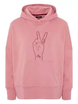 Толстовка с капюшоном Oklahoma Jeans, розовый