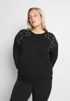 Толстовка с капюшоном ONLY Carmakoma, черный