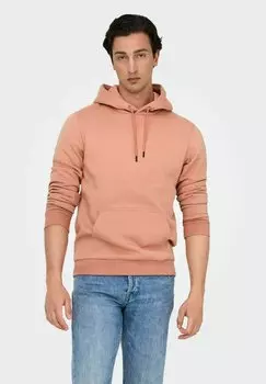 Толстовка с капюшоном ONSCERE Only & Sons, лососево-розовый