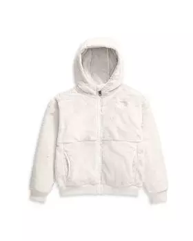 Толстовка с капюшоном Osito Fleece свободного кроя с застежкой-молнией унисекс для маленьких детей The North Face, белый