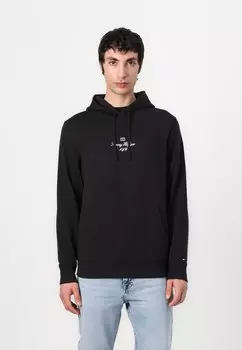 Толстовка с капюшоном OUTLINE FLAG SCRIPT HOODIE UNISEX - Sweatshirt Tommy Hilfiger, черный