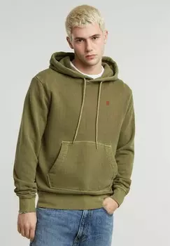 Толстовка с капюшоном OVERDYED G-STAR, зеленый