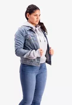 Толстовка с капюшоном OVERSIZE CROP Manufaktur13, серый