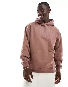 Толстовка с капюшоном оверсайз в коричневом цвете Hera