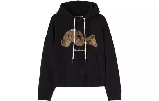 Толстовка с капюшоном Pa Sequins Bear Palm Angels, черный