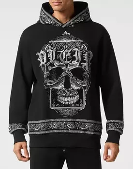 Толстовка с капюшоном Paisley Strass Philipp Plein, черный