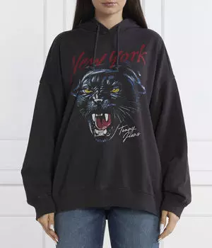 Толстовка с капюшоном «Пантера» Oversize fit Tommy Jeans, черный