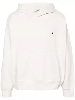 Толстовка с капюшоном Paper Kid из хлопка с цветочными пуговицами A Paper Kid, белый