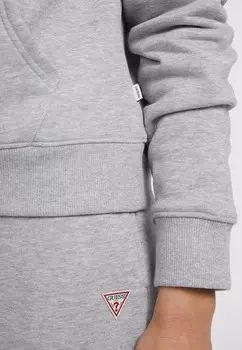 Толстовка с капюшоном PATCH Guess Jeans, серый