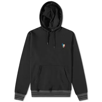 Толстовка с капюшоном Paul Smith в широкую полоску и зеброй, черный