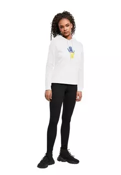 Толстовка с капюшоном PEACE 2 COLOR HAND PEACE Merchcode, белый