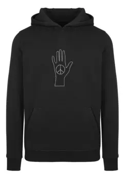 Толстовка с капюшоном PEACE SCRIBBLE HAND HEAVY Merchcode, черный