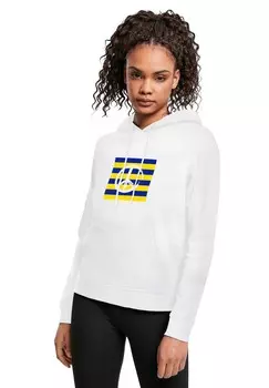 Толстовка с капюшоном PEACE STRIPE PEACE BASIC Merchcode, белый