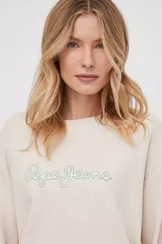 Толстовка с капюшоном Pepe Jeans, бежевый