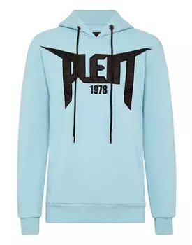 толстовка с капюшоном Philipp Plein, цвет Light Blue