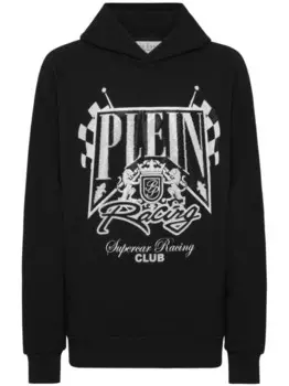 Толстовка с капюшоном Philipp Plein Racing Club, черный