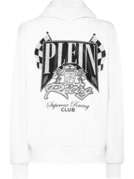 Толстовка с капюшоном Philipp Plein Racing Club, белый