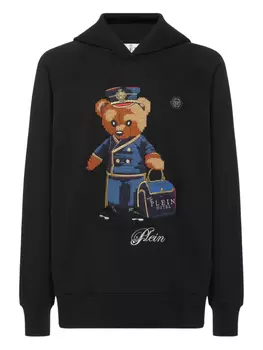 Толстовка с капюшоном Philipp Plein Teddy Doorman, черный