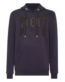толстовка с капюшоном Philipp Plein, темно-синий