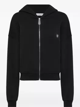 Толстовка с капюшоном Philipp Plein, украшенная стразами, черный