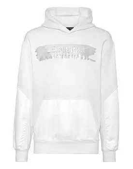 Толстовка с капюшоном PLEIN SPORT, белый/серебряный