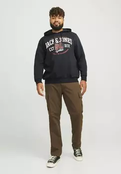 Толстовка с капюшоном PLUS SIZE LOGO Jack & Jones, темно-синий
