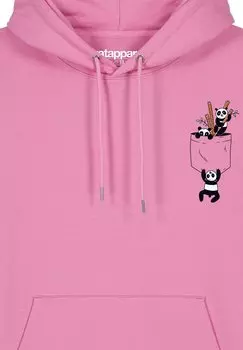 Толстовка с капюшоном POCKET PANDAS watapparel, светло-розовый