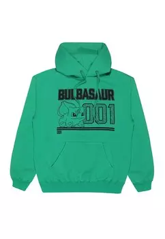 Толстовка с капюшоном POKMON BULBASAUR LINE ART Henry Tiger, зеленый