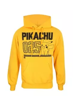 Толстовка с капюшоном POKMON PIKACHU LINE ART Pokemon, золотого цвета