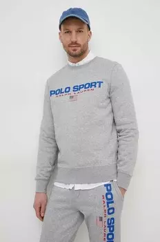 Толстовка с капюшоном Polo Ralph Lauren, серый