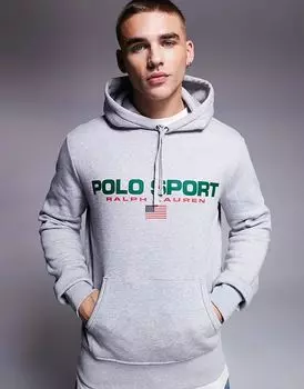 Толстовка с капюшоном Polo Ralph Lauren Sport Capsule Collection Logo в сером цвете (часть комплекта)